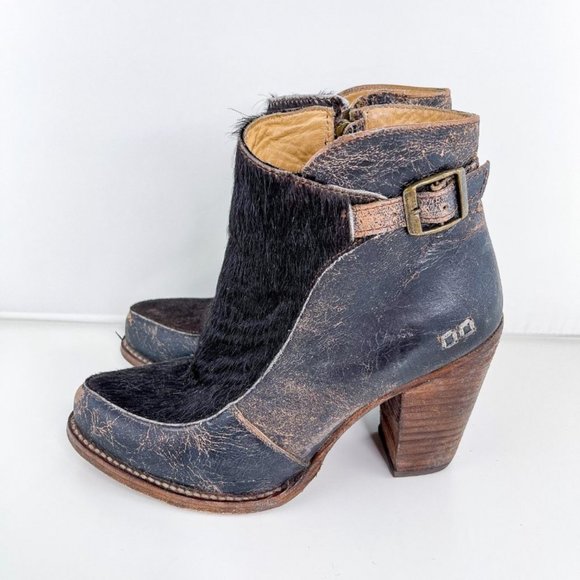 ❤️SOLD❤️Bed Stu Isla Black Lux With Hide Ankle Fur - Picture 6 of 14